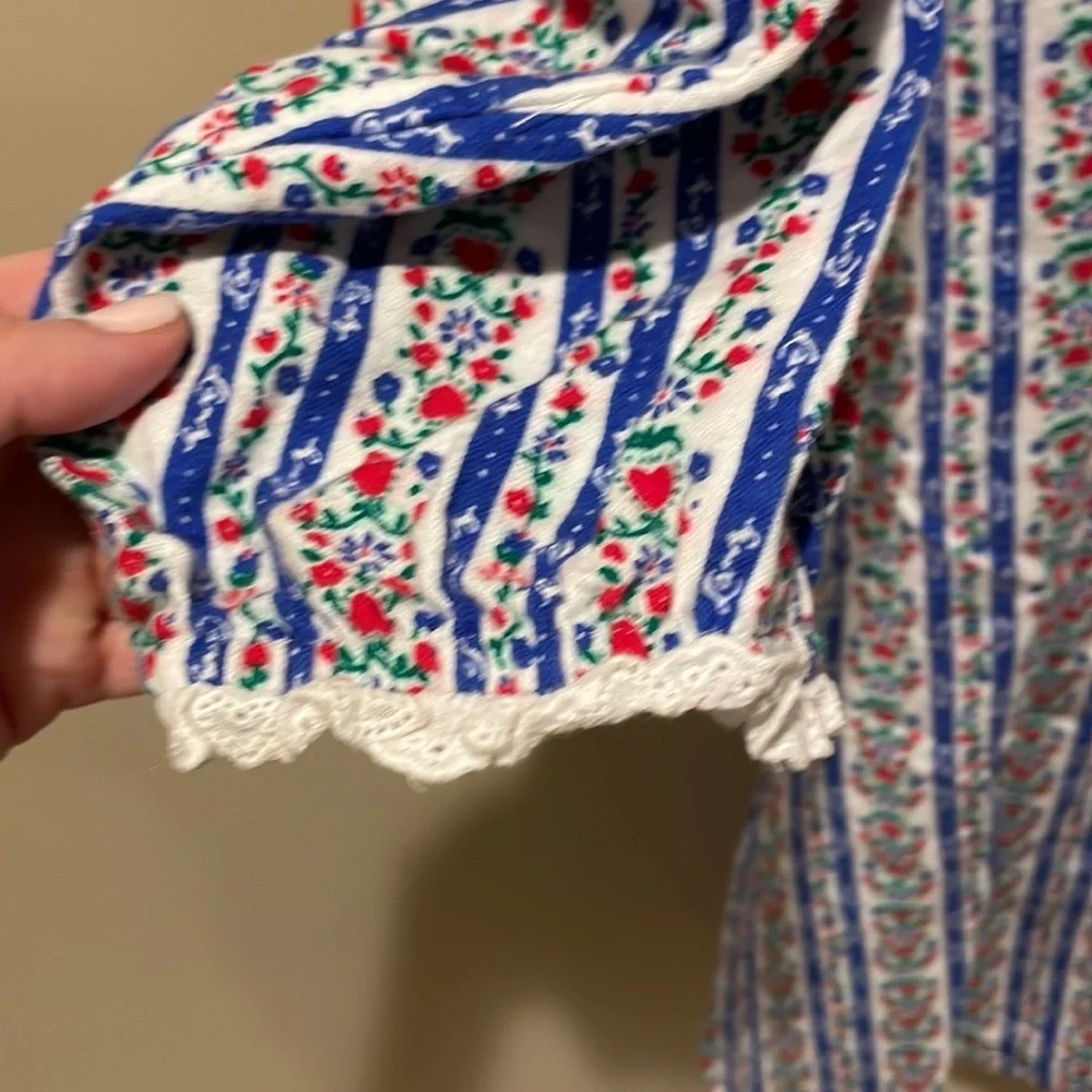 Lanz of Salzburg Flannel Floral Nightgown